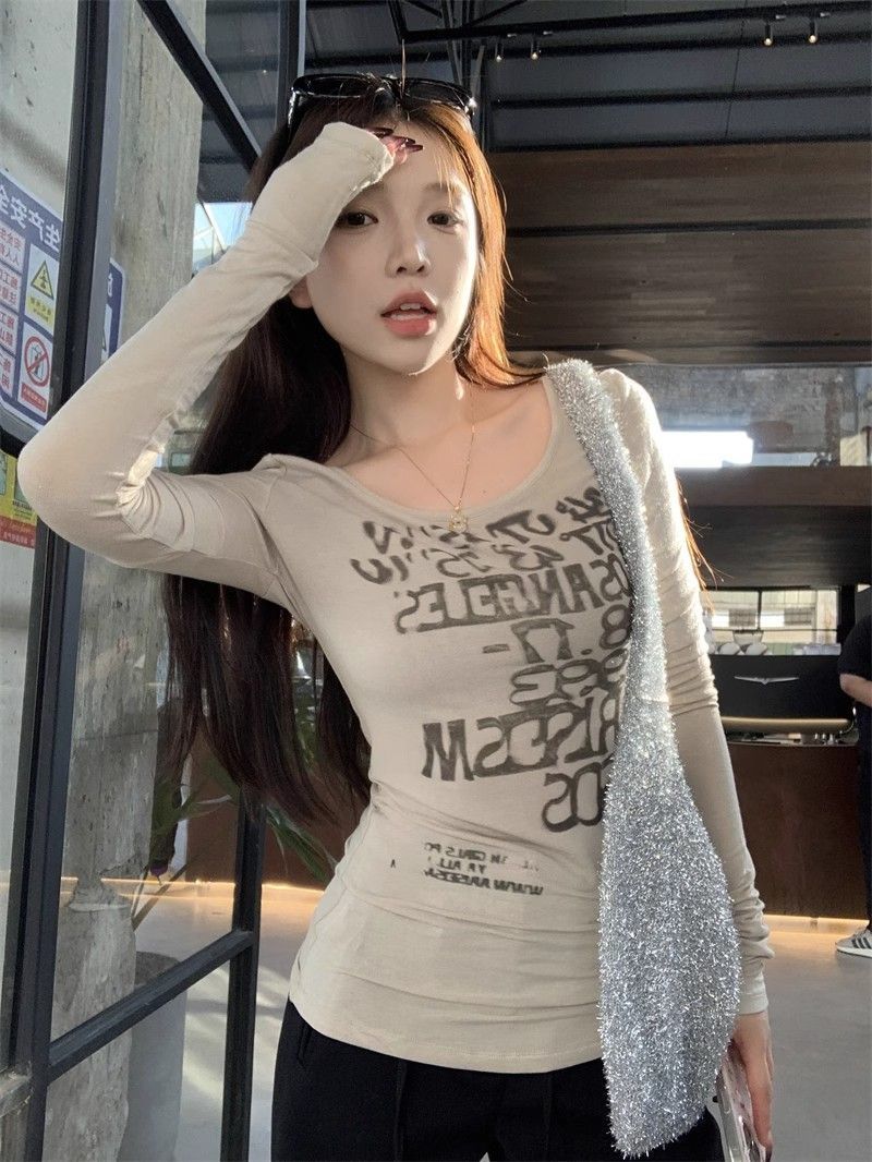 Women'S Gothic Formal Wear - Uzun Kollu T-Shirt Bayan Büyük Boy