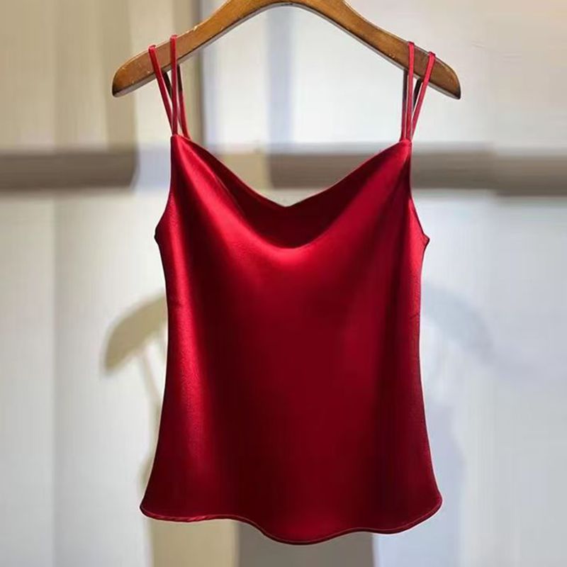 Silk Camisole Work - 2025 Seksi Saten Ipek Kaşkorse Kadın