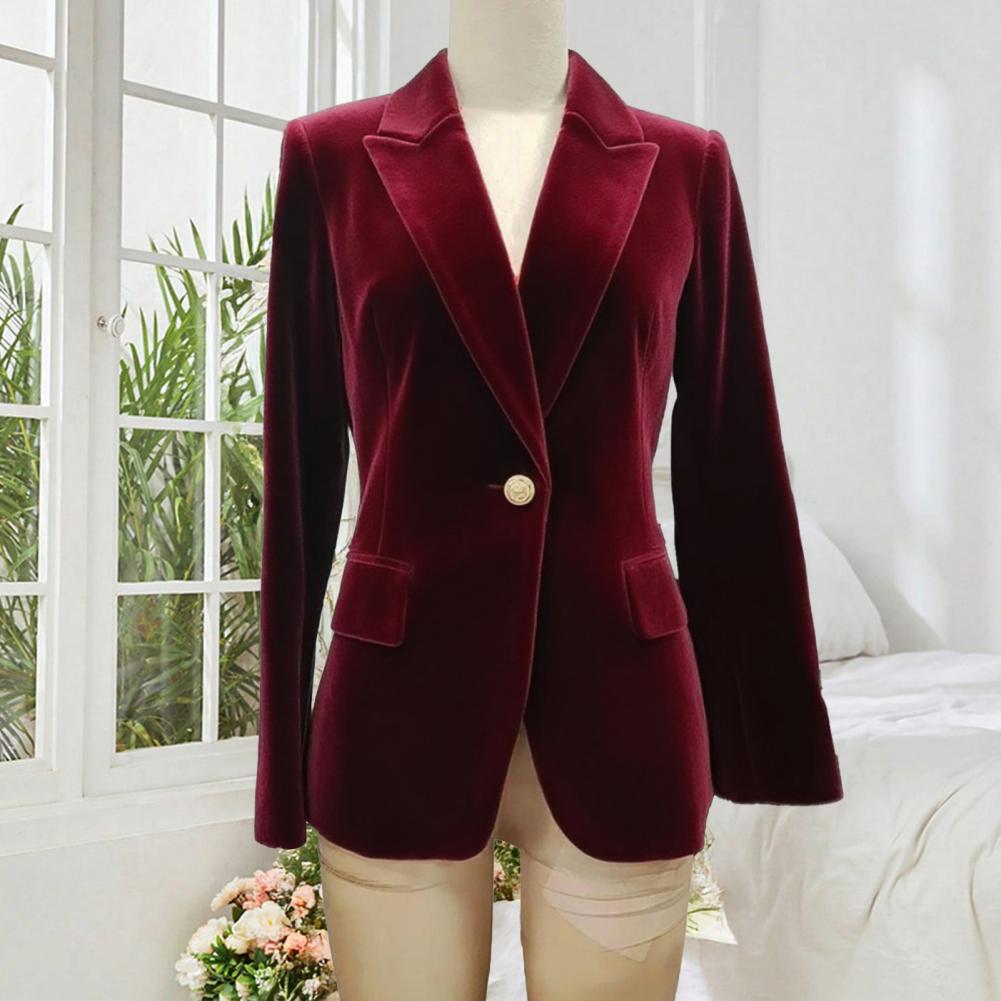 Women Formal Wear Office - Kadife Büyük Beden Kadınlar İçin Sivri