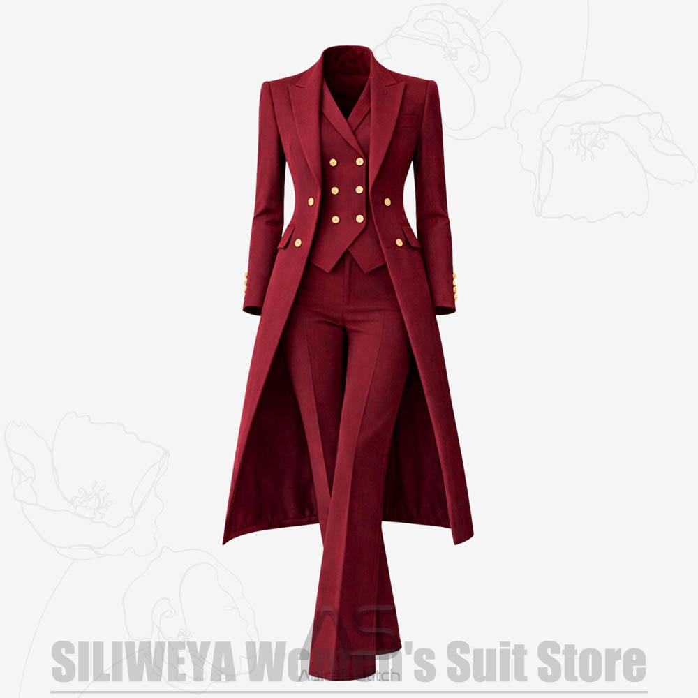 Women Formal Wear Business - Kadın Takım Elbise 3 Parça Kruvaze
