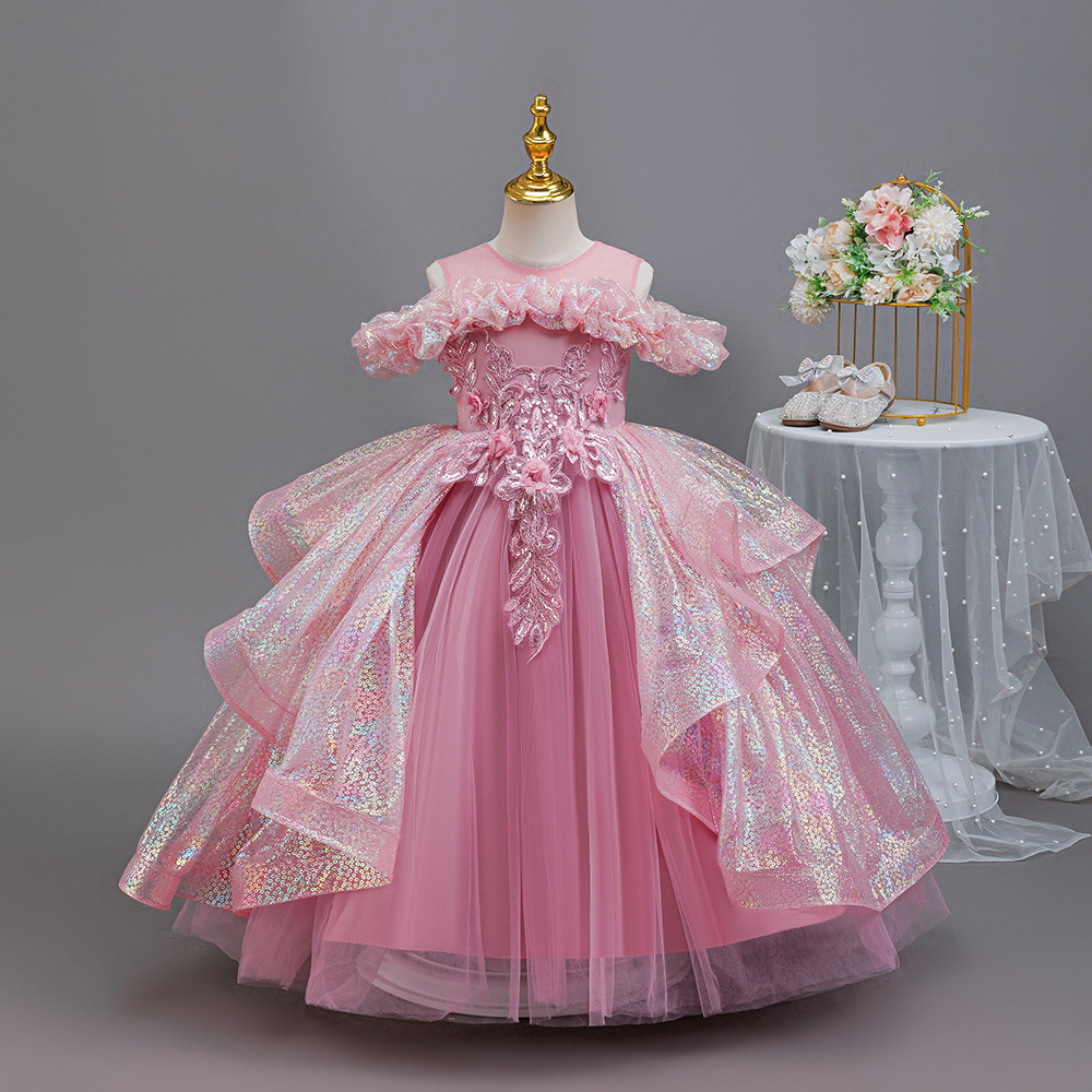 Women'S Formal Wear For Girls - HETISO Zarif Çiçek Kız Elbise Aplikler