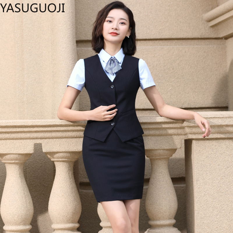 Women'S Formal Wear Plus Size - YASUGUOJI zarif moda kadın yelek iş