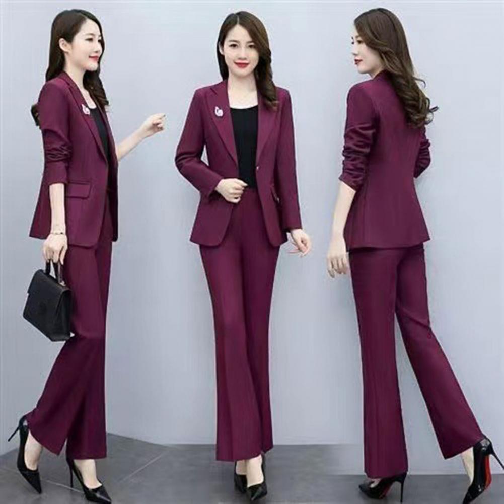 Women Formal Wear Office - 2 Parça/Set Bayan Resmi Ceket Pantolon