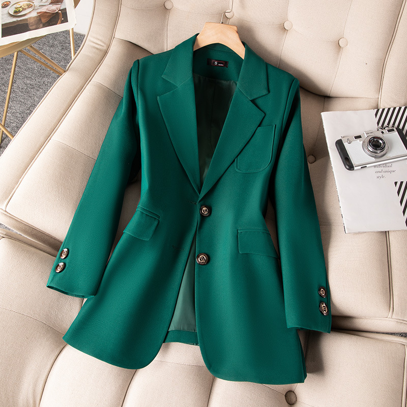 Women Formal Wear Office - Mavi Siyah Yeşil Kadın Resmi Blazer