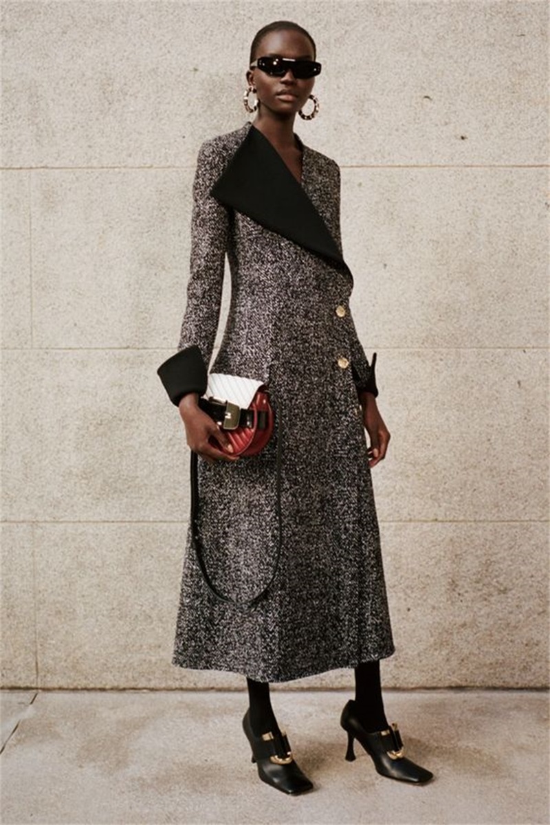 Tasarımcı İnce Çizgili Uzun Ka - Women Formal Wear Designers incelemesi ve fiyatı