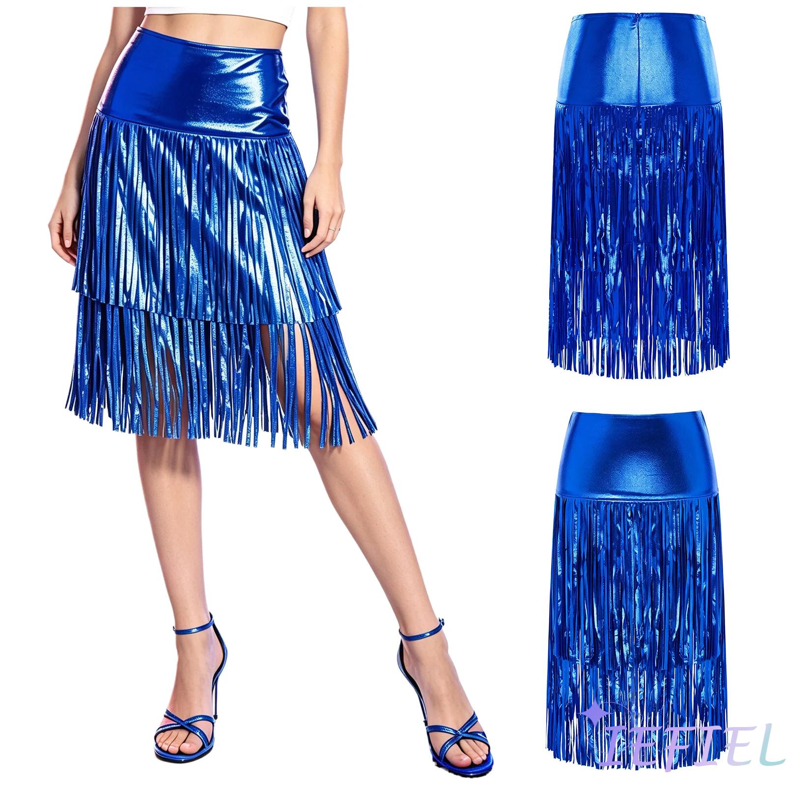 Kadın Metalik Parlak Saçaklı M - Pencil Skirt Midi incelemesi ve fiyatı