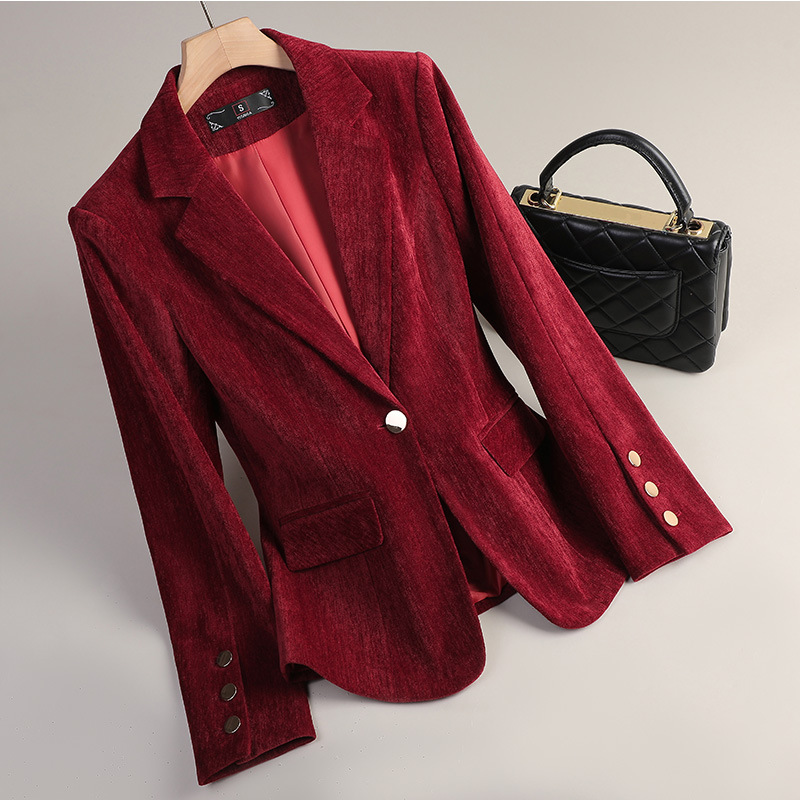 Sarı Altın Kadife Blazer Kadın - Women Formal Wear Business incelemesi ve fiyatı