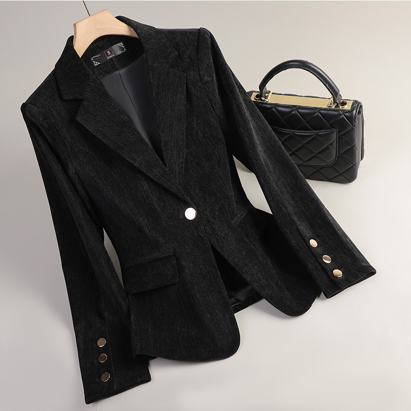 Sarı Altın Kadife Blazer Kadın - Women Formal Wear Business incelemesi ve fiyatı