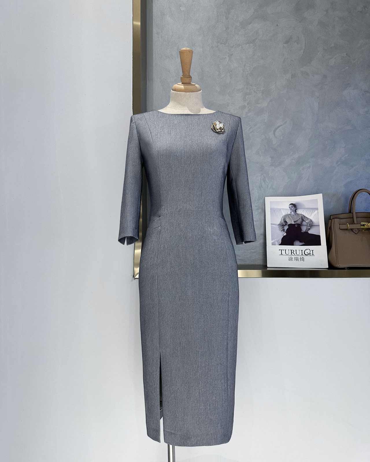 Şık Gri Peplum Kadın Takım Elb - Women Formal Wear For Conference incelemesi ve fiyatı